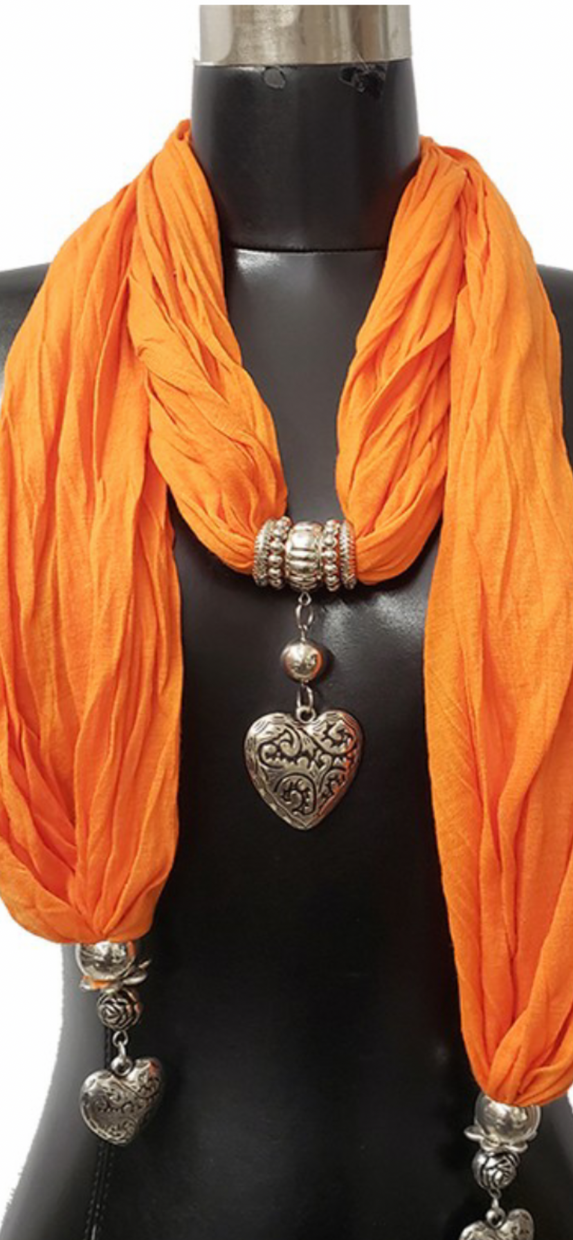 Heart Pendant Scarf