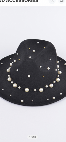 Fedora Hat with Pearls