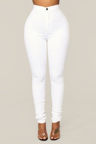 High rise skinny jeans