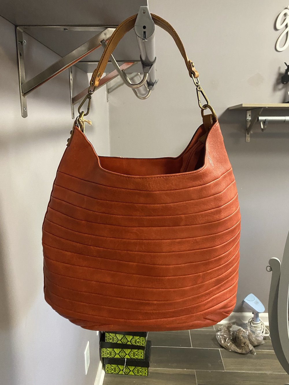 Embossed Hobo Bag